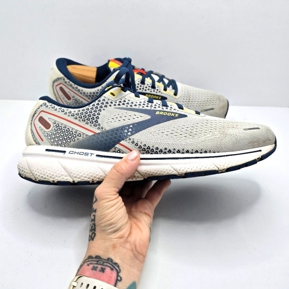 Brooks | Ghost 14 teal gray sporty low-top running sneakers | MENS 11.5 - Picture 1 of 11